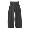 Pantalones de traje negros de cintura alta para mujer, Nuevo estilo Otoño 2026, Pantalones de pierna ancha fluidos de alta gama, Pantalones largos casuales adelgazantes