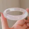 Pulseira de Pedra Olho de Gato Estilo Chinês 2025 para Mulheres, Pulseira de Barra Plana, Presente para Loja de Joias Femininas, Acessórios de Vidro Imitando Jade