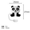 Tapa de Silicona para Popote Forma de Animal Terrestre Elefante Panda Tapón de Polvo Grado Alimenticio Fábrica Mayorista Stock Listo Se Puede Personalizar