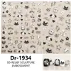 Redanco5D Embutido Ins Celebridade da Internet Adesivos para Nail Art Folha Prateada Desenho Animado Coelho Fofo Decalques para Unhas Dr1933
