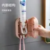 Espremedor de Pasta de Dente Totalmente Automático, Suporte de Escova de Dente com Ventosa, Espremedor de Pasta de Dente sem Furos, Porta-Escova de Dente Automático