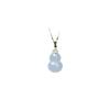 Colgante de calabaza de plata s925 para mujer, collar con incrustaciones de jade hetiano, colgante de cadena de clavícula de jade blanco, estilo étnico, elegante, pequeño