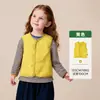 Ropa para Niños Tongbei 2026 Otoño Nuevo Chaleco para Niños Cuello en V Sin Mangas Color Sólido Simple Unisex Versátil Cárdigan Top