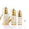 Frasco de óleo essencial galvanizado de 12ml frasco de perfume de vidro 6ml frasco de massagem esférico octogonal bronzeamento amostra de viagem sub-engarrafamento
