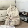 Mochila de Lona Estilo Japonés Ins para Campus de Gran Capacidad Estilo Ropa de Trabajo Mochila de Pareja de Moda Mochila de Entrenamiento de Baloncesto con Amortiguación de Aire de Alta Calidad