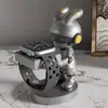 Suporte de carregamento de relógio de coelho resina moderno decoração suporte de carregamento decoração de mesa de escritório criativo presente de aniversário para homens e mulheres