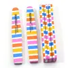 Lima Esponja para Uñas Rayas Arcoíris 100/180 Doble Cara Herramienta para Pulir y Dar Forma a las Uñas, Soporta Personalización