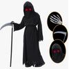 Cosplay Transfronterizo Parca Ojos Rojos Disfraz Guadaña Halloween Festival de Fantasmas Disfraz de Actuación para Niños Estilo Europeo y Americano