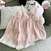 Pijama de Algodón Nube Nuevo Estilo de Verano para Mujer, Tirantes con Estampado de Estrellas, Pantalones Cortos con Almohadillas en el Pecho, Ropa de Abrigo Estilo Girly, Ropa para el Hogar