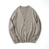 Chaqueta de Punto de Otoño para Hombre, Versátil Top Cárdigan Juvenil Simple, Suéter Adelgazante de Cuello en V de Color Sólido, Casual de Primavera