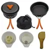 El Más Vendido de Amazon Set de Ollas para 1-2 Personas para Exteriores Set de Ollas de Camping Aleación de Aluminio Portátil Plegable Utensilios de Cocina para Exteriores