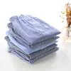 Calça Seta Roupa Íntima Masculina Algodão Tecido Solta Respirável Calça de Dormir Casa Tamanho Plus Shorts Boxer