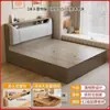 Cama-guarda-roupa para espaços pequenos, cama tatami, armazenamento simples, estofamento macio, nova cama de casal, gaveta de armazenamento, cama de solteiro com baú alto