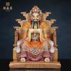 Estátua Dragão Cinco de Wutai para Adoração Doméstica, Estátua de Bodhisattva Buda Guanji Rei Dragão de Imitação de Jade Branco, Ornamento de Cor de Bronze de Imitação, Deus da Riqueza