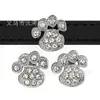 Un Diamante color hueso flor de diamante corona de amor usar pulsera de personalidad DIY collar huella de diamante accesorios de strass