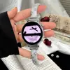 Adequado para Huawei Gt7 Pulseira de Metal Flor Dourada Relógio Watch6 Pulseira de Pulso Feminina Fashion e Versátil com Cravação de Diamantes