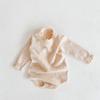 Mono de Punto Cuadrado de Lana para Bebé Infantil, Ropa Interior de Manga Larga, Traje para Gatear, Colección Primavera y Otoño 2026