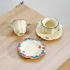 Colador de Té de Cerámica Blanca Dorada Mineral de Roca Hecho de Fábrica, Filtro de Té, Separador de Agua de Té, Platillo para Taza de Té, Malla Filtro para Hojas de Té, Accesorios para Ceremonia del Té