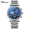 Reloj para Hombre CHENXI Noche Estrellada Van Gogh Esfera Multifunción Temporizador Marcadores Incrustados con Pedrería Reloj de Cuarzo de Lujo Ligero para Hombre