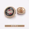 Botões de Metal com Gotejamento de Óleo tipo Escudo Costurados à Mão para Ternos, Casacos e Trench Coats de Lã Elegantes e Requintados