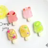 Paletas de fruta simuladas para ambiente de verano, llaveros colgantes de juguete de comida, accesorios para manualidades, pinzas para el pelo, gomas para el pelo y dijes para zapatos
