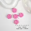 Brincos de Miçangas Acrílicas Coloridas com Laço e Flor para Menina Fofa, Pulseira de Corrente para Celular, Pingente DIY
