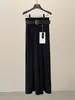 Calça Jianhe de Cintura Alta com Pregas Duplas e Perna Larga para Mulheres, Novo Estilo Primavera, Simples e Solta, Calça Casual Versátil para Trabalho e Lazer 59270