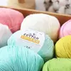 Lã de Bebê Fio de Algodão Puro Chapéu de Crochê Fio de Bebê Bola Algodão Hipoalergênico Feito à Mão DIY Tricô Cachecol Suéter Fio