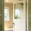 Divertido-JD209 Hojas Verdes Frescas Pintadas Enredaderas Ventana de Vid para Exteriores Decoración Embellecimiento del Hogar Pegatina Estática para Ventana UV