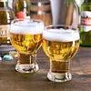 Taza de cerveza de vidrio de estilo europeo creativo para uso doméstico, taza de cerveza artesanal, taza de cerveza de trigo de gran capacidad, cristalería para bar y KTV