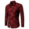 Cárdigan delgado de punto con solapa y botones para hombre, moda 2025 para primavera y otoño, camisa de moda para hombre con estampado digital