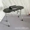 Set de mesa para uñas con patrón de aspiradora multifuncional mesa para uñas negra plegable centro comercial salón de uñas mesa para uñas