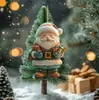Navidad Transfronteriza Plano Verde Papá Noel Atmósfera Árbol de Navidad Colgante Acrílico Llavero Acrílico