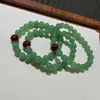 Pulsera de Ágata Roja Natural para Mujer, Nueva Pulsera de Doble Círculo Estilo Chino, Pulsera Atractora de Riqueza para el Año de Nacimiento, Regalo de Vacaciones al por Mayor