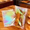 Saco de Embalagem para Material da Comic Con, Saco Selante Auto Adesivo de Doces Laser Arco-Íris, Saco Transparente para Joias, Saco para Armazenamento de Pins
