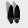 Huizhou Sapatos femininos moda strass fivela quadrada sapatos de camada única plano de alta qualidade senso diligente estilo formal vestir all-match plus size sapatos femininos 2024