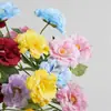 Decoración de boda con 4 flores de hibisco y peonías, arreglo floral para el pasillo de la boda, flores artificiales para el salón de bodas, flores de boda estilo jardín