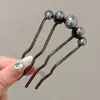 Grampo de Cabelo em Forma de U com Pérolas para Mulheres 2025 Novo Estilo Ferramenta de Penteado Grampo de Cabelo Acessório de Cabelo de Alta Qualidade Pente Estilo Chinês Grampo de Cabelo Adorno de Cabeça