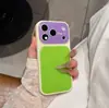 18Promax Color Dopamina Bloqueo de Color Textura de Cuero Adecuado para Funda de Teléfono Apple 17Promax Iphone16 Dos en Uno