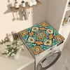 Funda de Mesa de Noche Floral Tridimensional para el Hogar, Funda para Lavadora, Paño de Cubierta Antideslizante Absorbente de Agua de Tierra de Diatomeas, Tapete a Prueba de Polvo