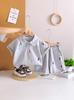Traje de Verano para Niños Camiseta de Manga Corta Infantil Conjunto de Dos Piezas de Verano para Bebé Camisa POLO Ropa Deportiva Nueva Moda 2025