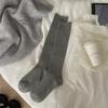 Coreia do Sul Dongdaemun novas meias simples de cor pura com ponto duplo estilo ins meias brancas para panturrilha femininas emagrecedoras estilo coreano