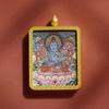 Thangka Xizang Cordão de Mão Tecido à Mão Pulseira Estilo Étnico Cinco Vias Deus da Riqueza Mãe Verde Wen Zhu Pulseira Thangka
