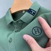 Moda Verão 2024 Camisa Polo de Marca da Moda Masculina Manga Curta Casual de Negócios Camiseta Lel Estilo Coreano Moda Solta Top Masculino