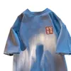 Camiseta Masculina de Meia Manga para o Verão Marca da Moda Ins Estilo Jovem de Hong Kong Ping An Feliz Lazer Moda Peça Versátil
