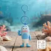 Colgante llavero de pez payaso de dibujos animados, figura 3D divertida de residentes de Fondo de Bikini, regalo para estudiante, decoración de bolsa
