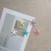 Nuevos accesorios de resina de estrella de mar translúcidos y coloridos para manualidades, pinzas para el flequillo de pegamento cremoso, llaveros, zapatos de agujeros y decoraciones de playa