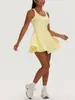Vestido Falda de Tenis Deportiva Europea y Americana con Almohadilla en el Pecho para Mujer Correr al Aire Libre Fitness Yoga Falda Corta de una Pieza 62113