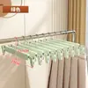 Cabide e Prendedores para Calças para Uso Doméstico, Organizador de Calças Específico para Guarda-Roupa, Cabide Sem Marcas para Armazenamento e Secagem de Saias JK