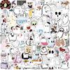 100 pegatinas de grafiti de fantasmas, de tamaño pequeño, decorativas, para guitarra, cuaderno, equipaje, bricolaje, impermeables, venta al por mayor